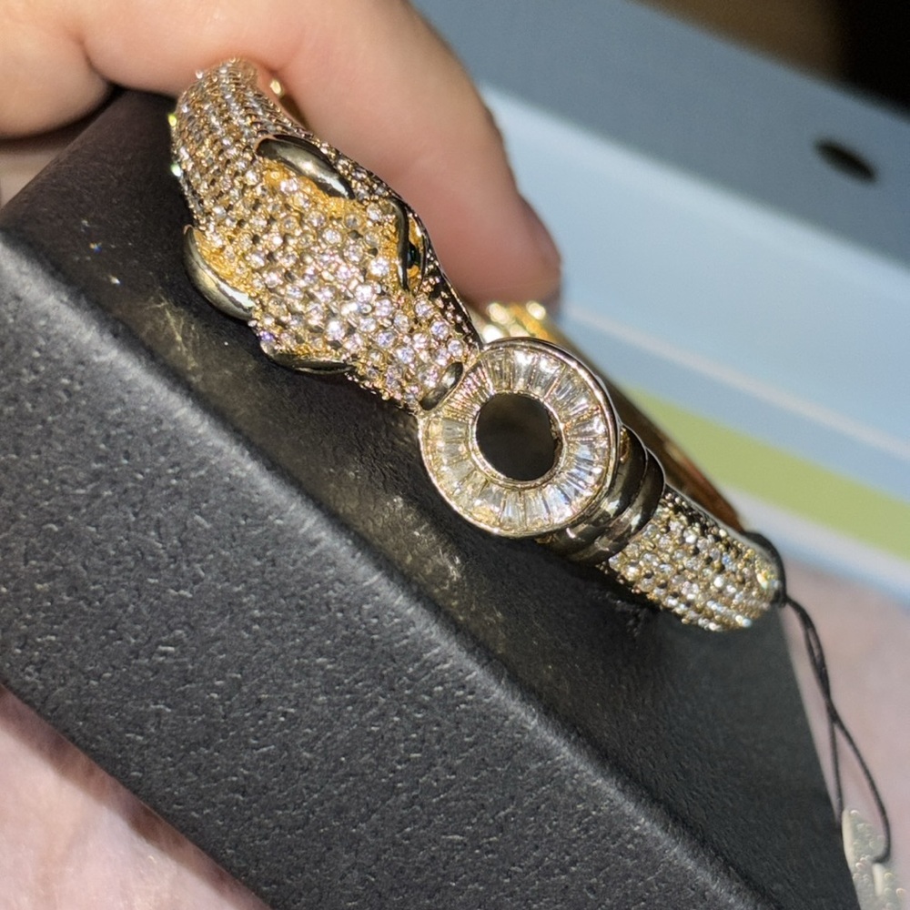 Natasha Couture Panther Gold Statement Bracelet - Picture 8 of 9